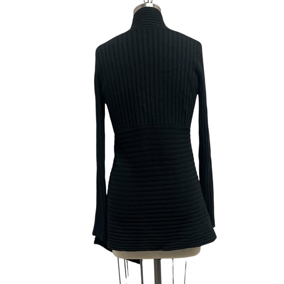 Autumn Cashmere Rib Drape in Ebony Black - Picture 4 of 7